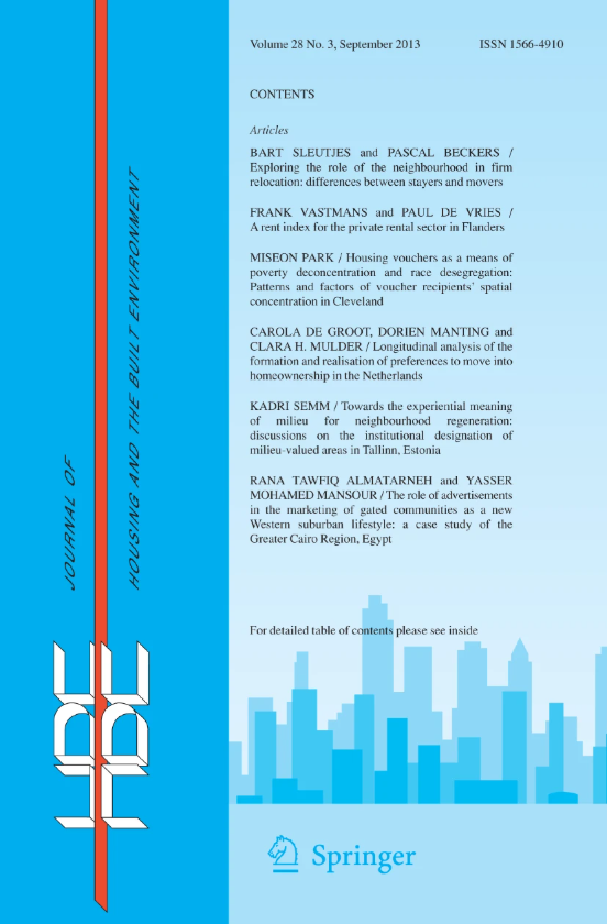 Orchowska Justyna, Wróblewska Nina (2026) Between student life and adulthood: housing experiences of PhD students in Poland. Journal of Housing and the Built Environment, 41(2), pp. 23.